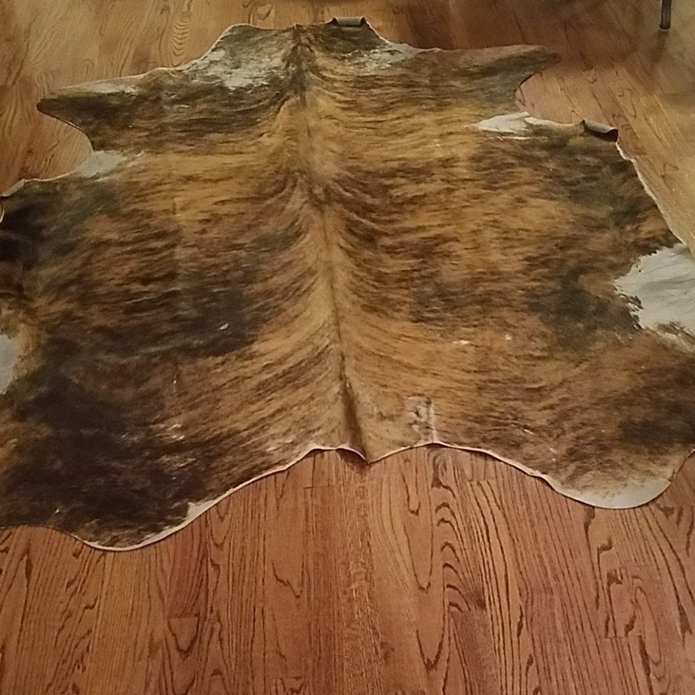 Brindle rawhide Cow rug